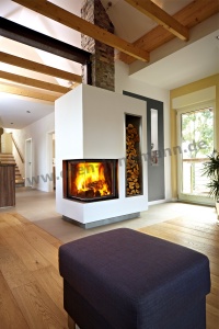 Heizkamin in der Ausstellung Kachelofen-Jungmann.de