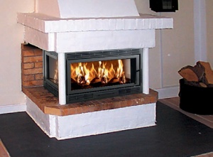 Umbau eines offenen Kamins mit einer Kassette