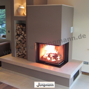 Eckkamin mit Wassertechnik