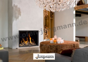 Klassik-Kamin Gas 65/100 Kerzenvielfalt auf Baumstamm