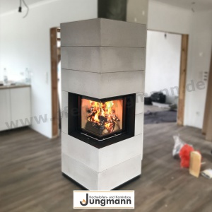 Kaminbausatz 2 Seitig mit Bank bei Ofen Jungmann Kreis Paderborn