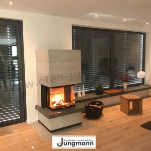 Kaminbausatz 3 Seitig mit Bank bei Ofen Jungmann Kreis Paderborn