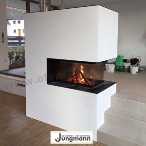 Heizkamin-3-seitig-(3)-1000 Heizkamin 3 Seitig gebaut von Kachelofen Jungmann im Kreis Paderborn