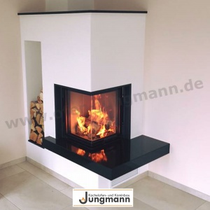 Heizkamin-Eck-(2) Eck Heizkamin gebaut von Kachelofen Jungmann im Kreis Paderborn